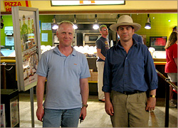 Eric and Jim at the Valley 6 Drive-in, Kent, Washington